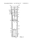 Stun gun with an extendable electric shock distance diagram and image