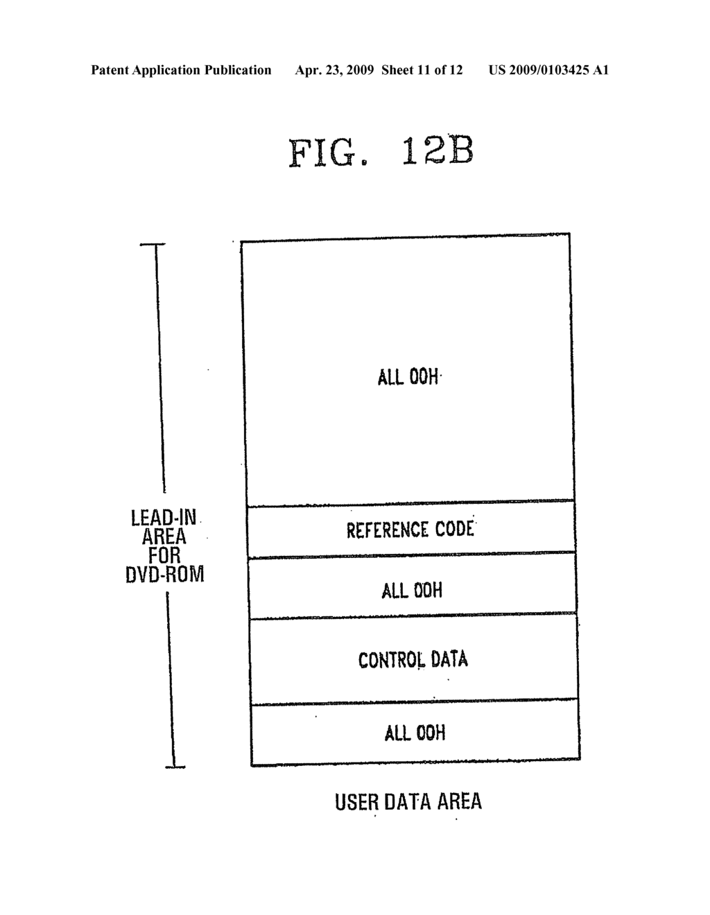 OPTICAL RECORDING MEDIUM HAVING READ-ONLY STORAGE AREA AND WRITEABLE STORAGE AREA AND RECORDING/REPRODUCING APPARATUS AND METHOD THEREFOR - diagram, schematic, and image 12