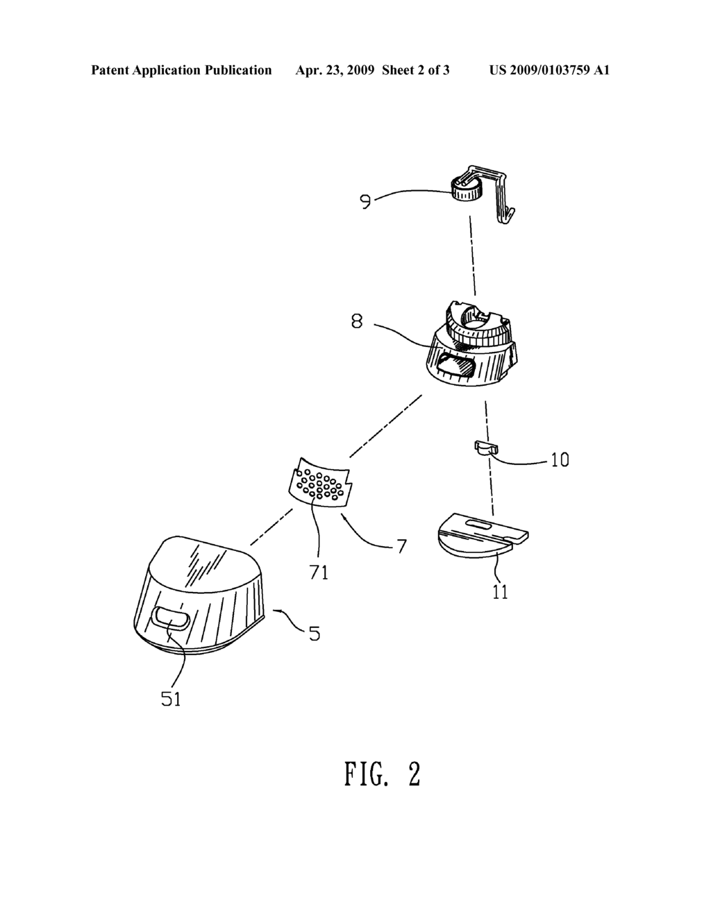 Wireless Earphone with an Indicating Light - diagram, schematic, and image 03