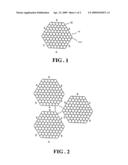 METHOD OF MAKING ASSEMBLIES OF MULTI-FIBER WITH IRREGULAR HEXAGONAL ARRAY diagram and image