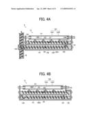 DEVELOPMENT DEVICE, IMAGE FORMING APPARATUS, AND PROCESS CARTRIDGE HAVING COMPACT STRUCTURE FOR DISCHARGING DEVELOPER diagram and image