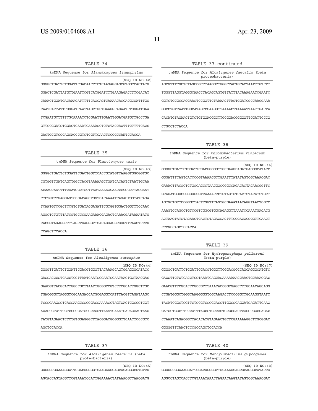 EUBACTERIAL tmRNA SEQUENCES AND USES THEREOF - diagram, schematic, and image 36