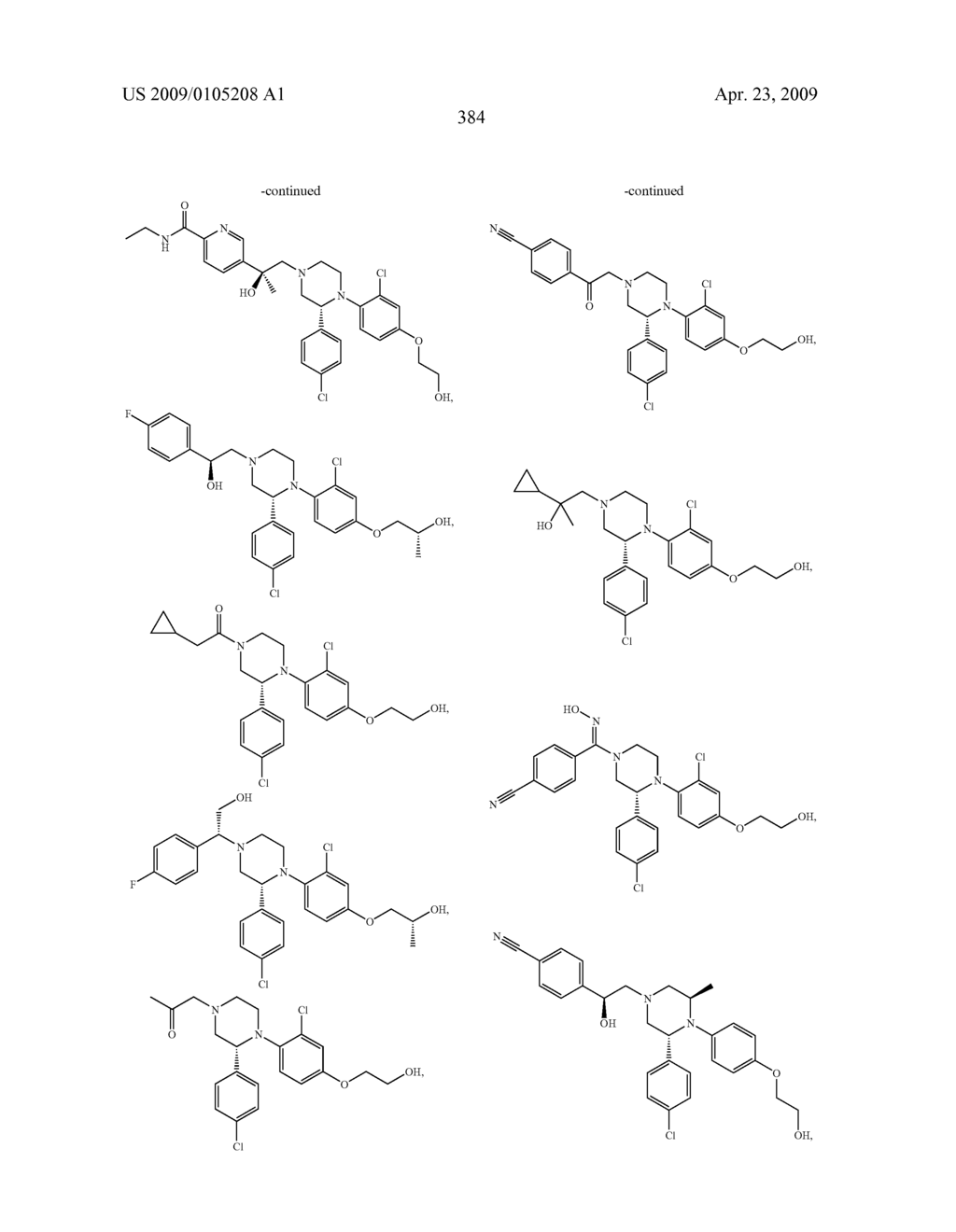 Substituted Piperazines as CB1 Antagonists - diagram, schematic, and image 385