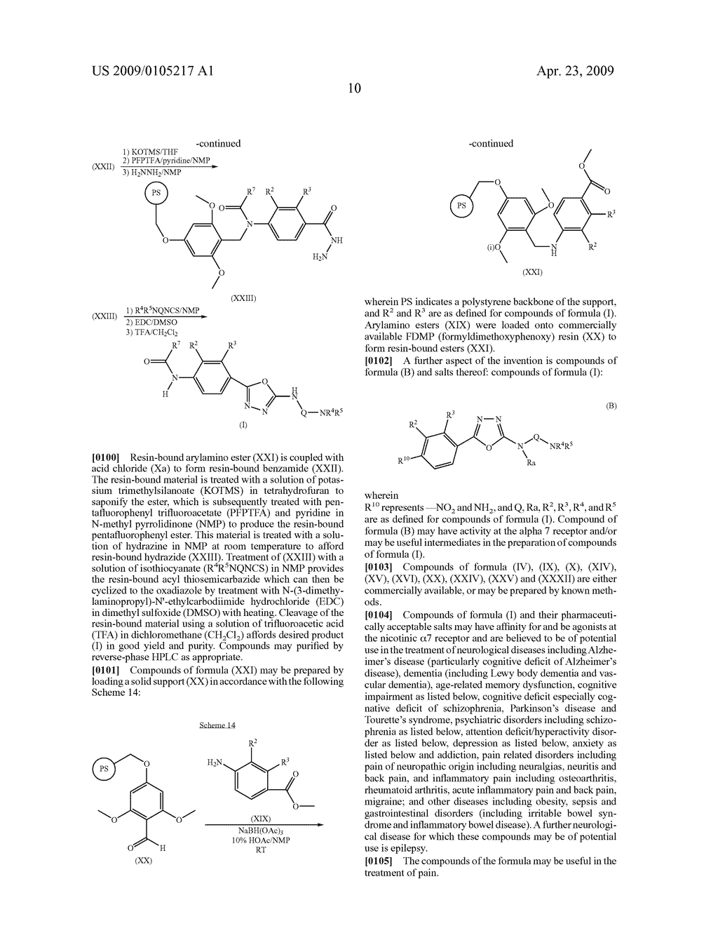 2-PHENYL-5-AMINO-1,3,4-OXADIAZOLES AND THEIR USE AS NICOTINIC ACETYLCHOLINE RECEPTOR LIGANDS - diagram, schematic, and image 11