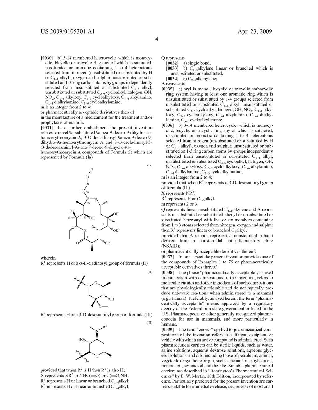 9A-SUBSTITUTED AZALIDES FOR THE TREATMENT OF MALARIA - diagram, schematic, and image 05