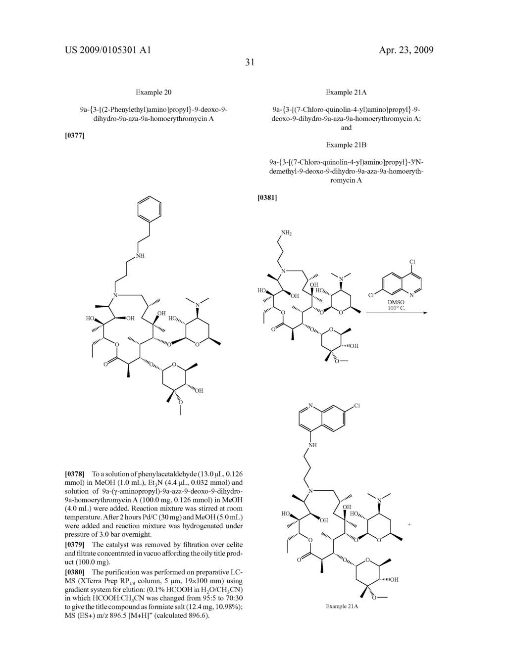 9A-SUBSTITUTED AZALIDES FOR THE TREATMENT OF MALARIA - diagram, schematic, and image 32