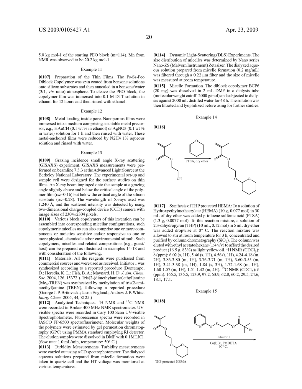 Cleavable Block Copolymers, Functionalized Nanoporous Thin Films and Related Methods of Preparation - diagram, schematic, and image 49