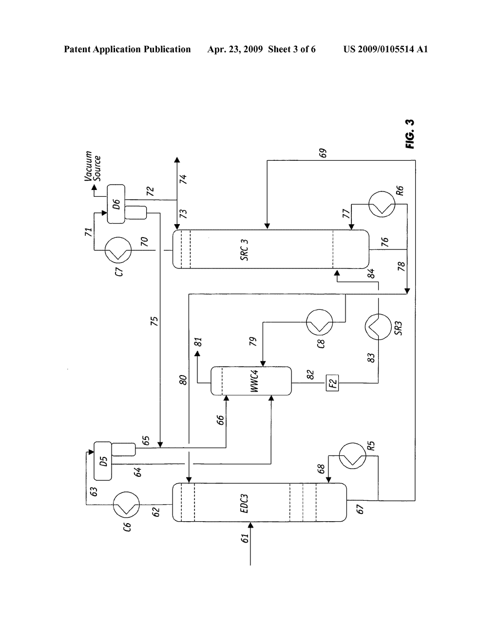 Extractive distillation processes using water-soluble extractive solvents - diagram, schematic, and image 04