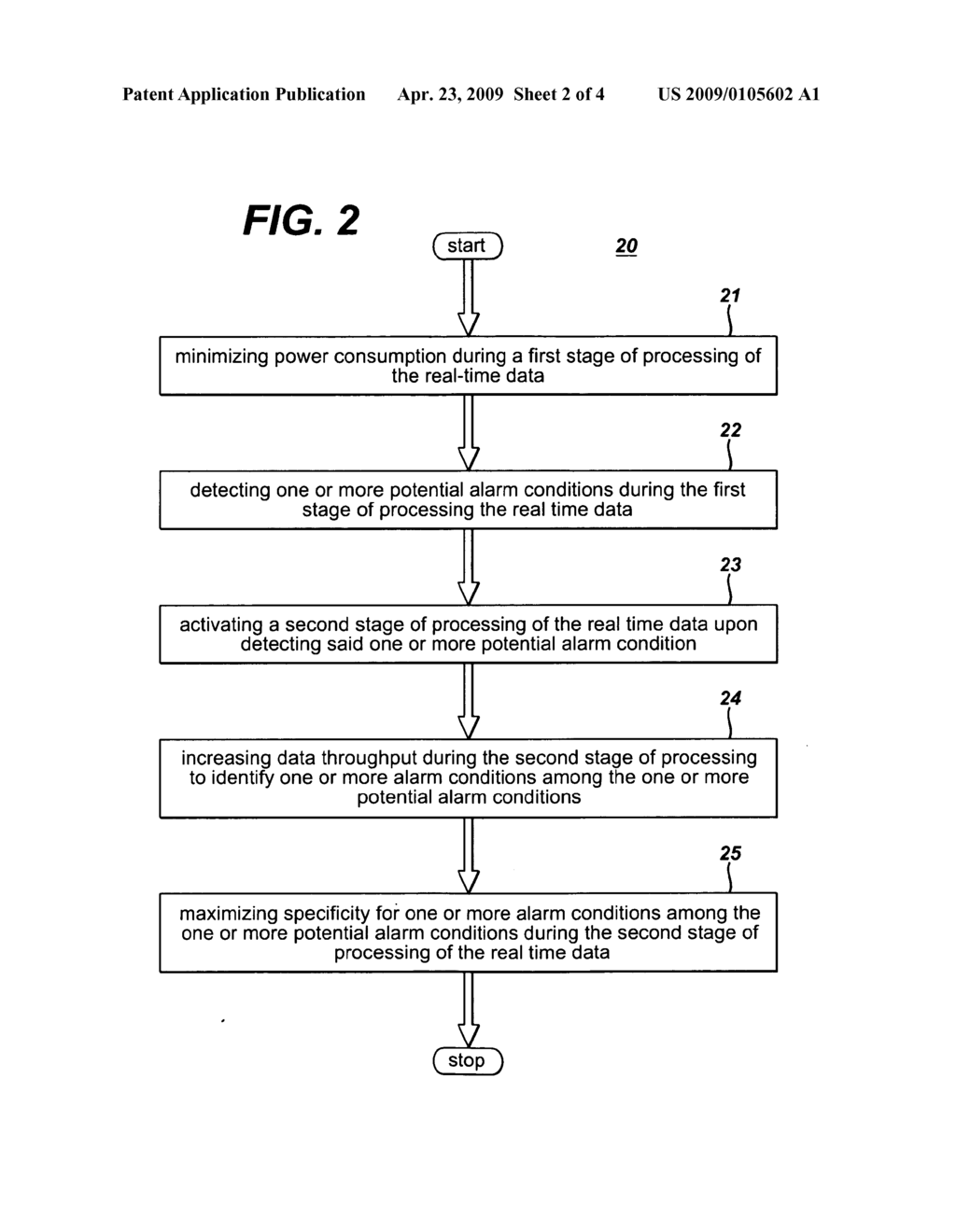 Staged life-threatening arrhythmia detection algorithm for minimizing power consumption - diagram, schematic, and image 03