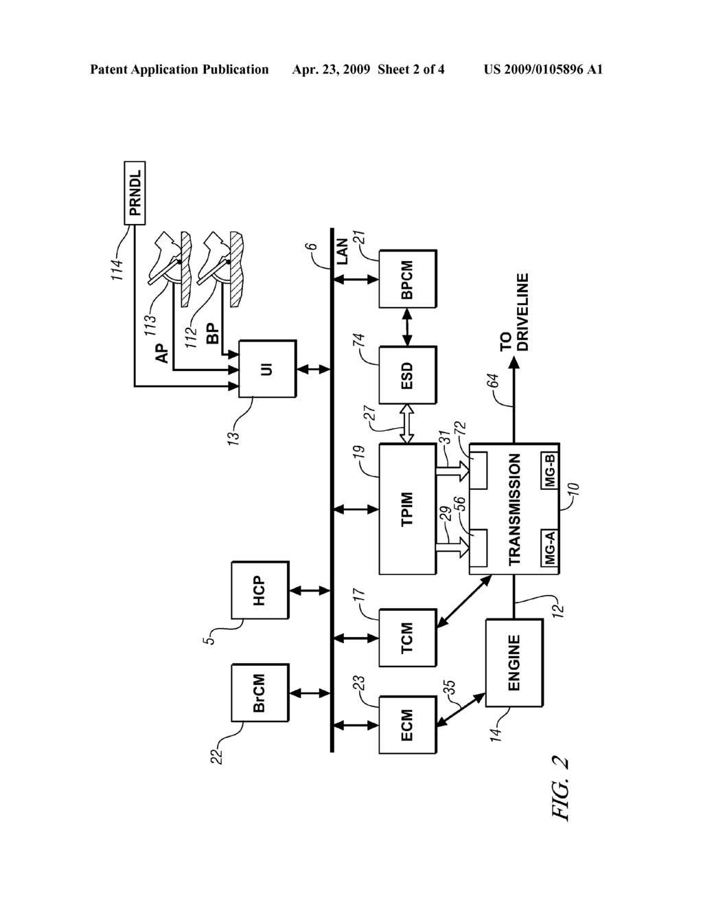 METHOD FOR CONTROLLING POWER FLOW WITHIN A POWERTRAIN SYSTEM - diagram, schematic, and image 03