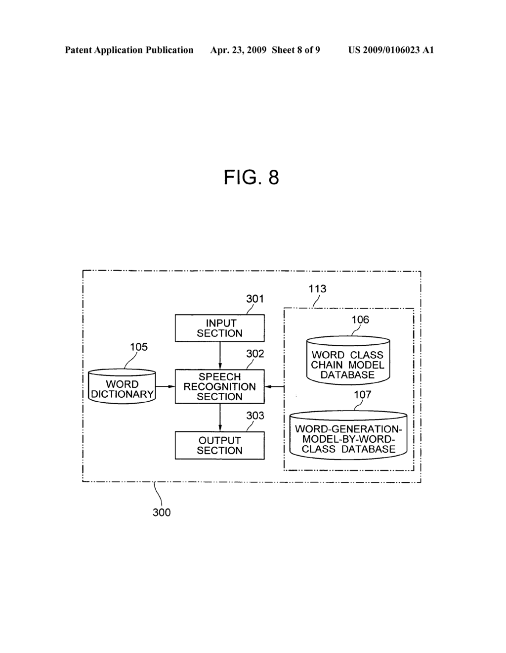 Speech recognition word dictionary/language model making system, method, and program, and speech recognition system - diagram, schematic, and image 09