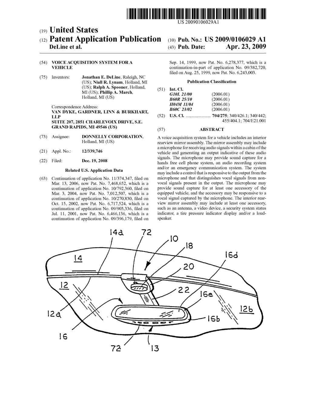 VOICE ACQUISITION SYSTEM FOR A VEHICLE - diagram, schematic, and image 01