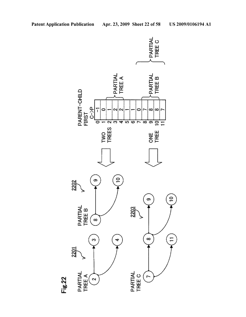 METHOD, INFORMATION PROCESSING APPARATUS, AND PROGRAM OF SEARCHING FOR, AGGREGATING AND SORTING TREES - diagram, schematic, and image 23