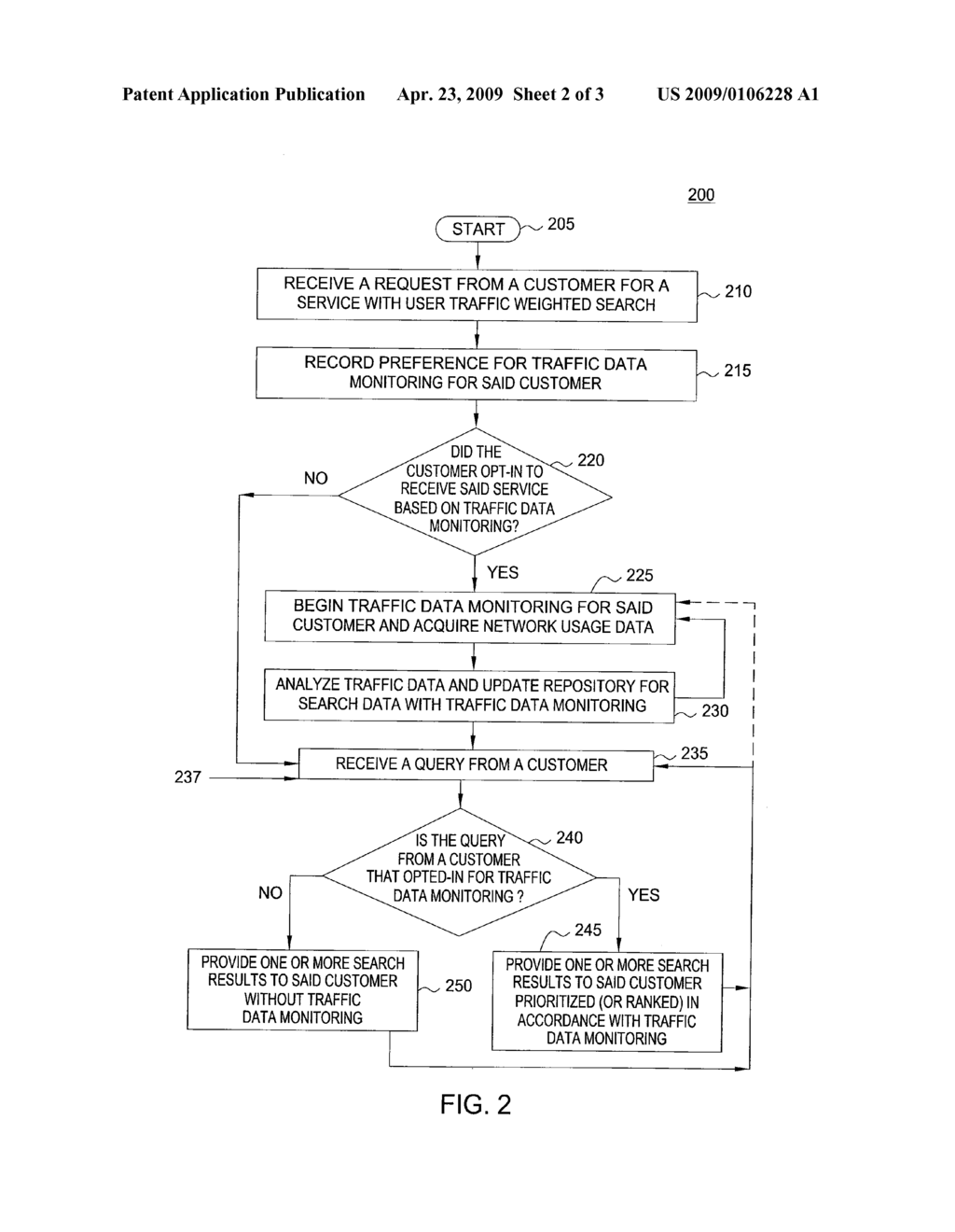 METHOD AND APPARATUS FOR PROVIDING A USER TRAFFIC WEIGHTED SEARCH - diagram, schematic, and image 03