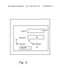 Interactive prescription processing and managing system diagram and image