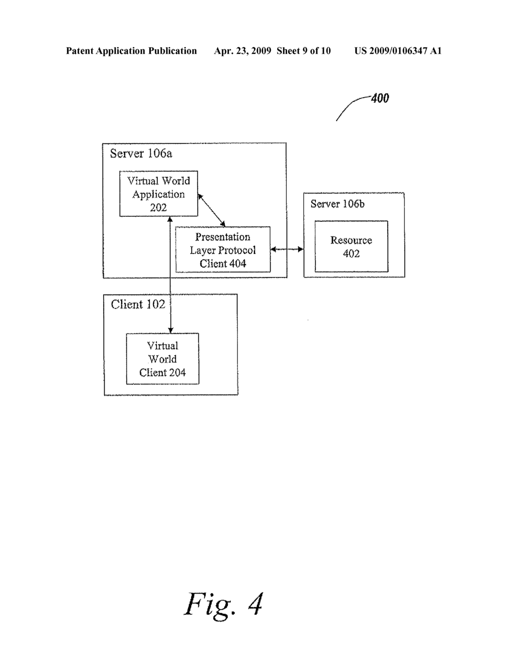 METHODS AND SYSTEMS FOR PROVIDING ACCESS, FROM WITHIN A VIRTUAL WORLD, TO AN EXTERNAL RESOURCE - diagram, schematic, and image 10