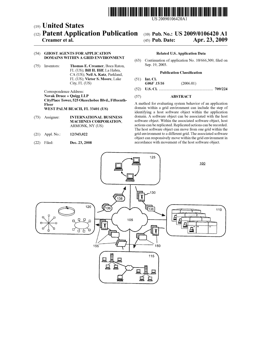 GHOST AGENTS FOR APPLICATION DOMAINS WITHIN A GRID ENVIRONMENT - diagram, schematic, and image 01