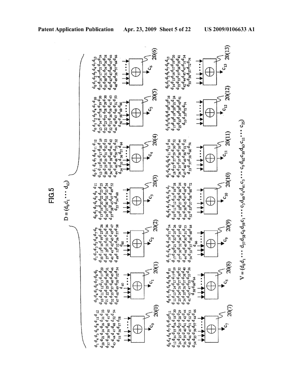 METHOD AND APPARATUS FOR CORRECTING AND DETECTING MULTIPLE SPOTTY-BYTE ERRORS WITHIN A BYTE OCCURRED IN A LIMITED NUMBER OF BYTES - diagram, schematic, and image 06