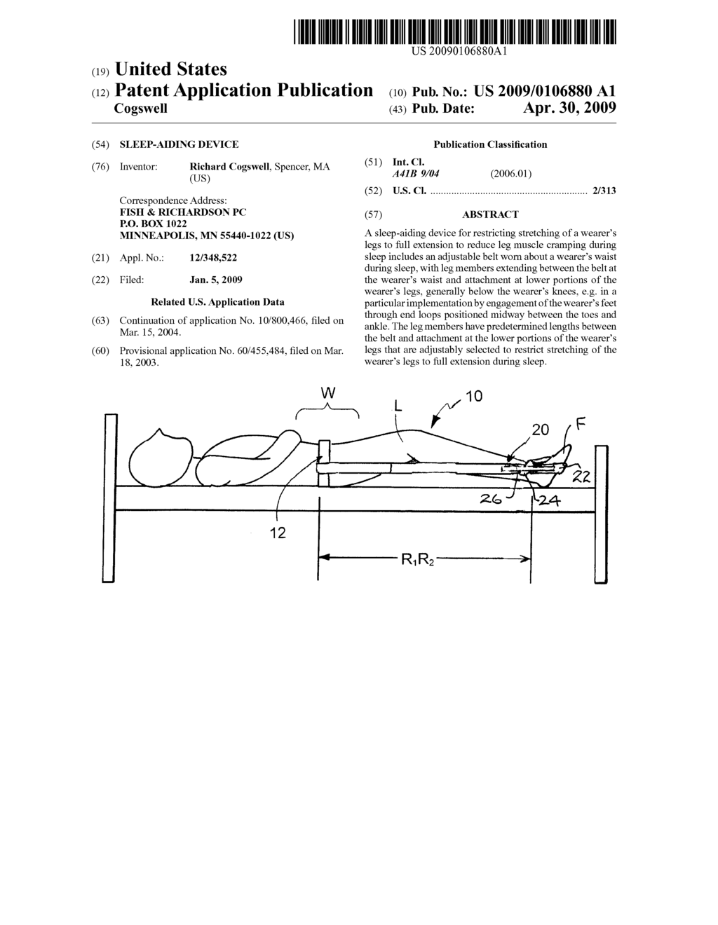 SLEEP-AIDING DEVICE - diagram, schematic, and image 01