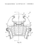 Helmet with an attachment mechanism for a faceguard diagram and image