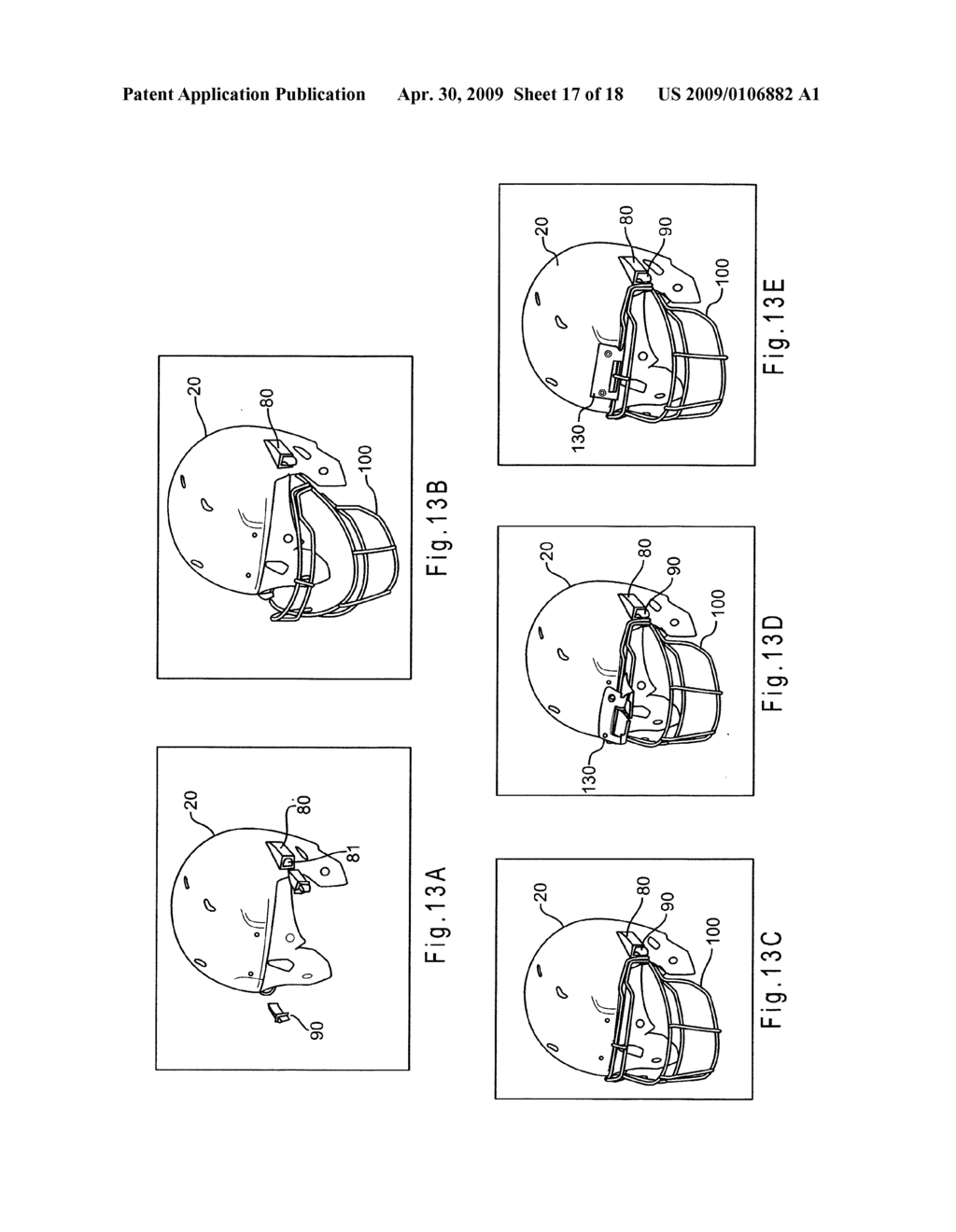 Helmet with an attachment mechanism for a faceguard - diagram, schematic, and image 18