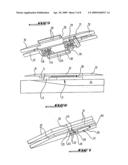 SYSTEM FOR TRANSPORTING A SPAN ON A ROAD VEHICLE CAPABLE OF BEING TRANSFORMED INTO AN AMPHIBIOUS VEHICLE ENABLING THE CROSSING OF A DRY OR WATER-FILLED GAP BY ANY ROAD VEHICLE diagram and image