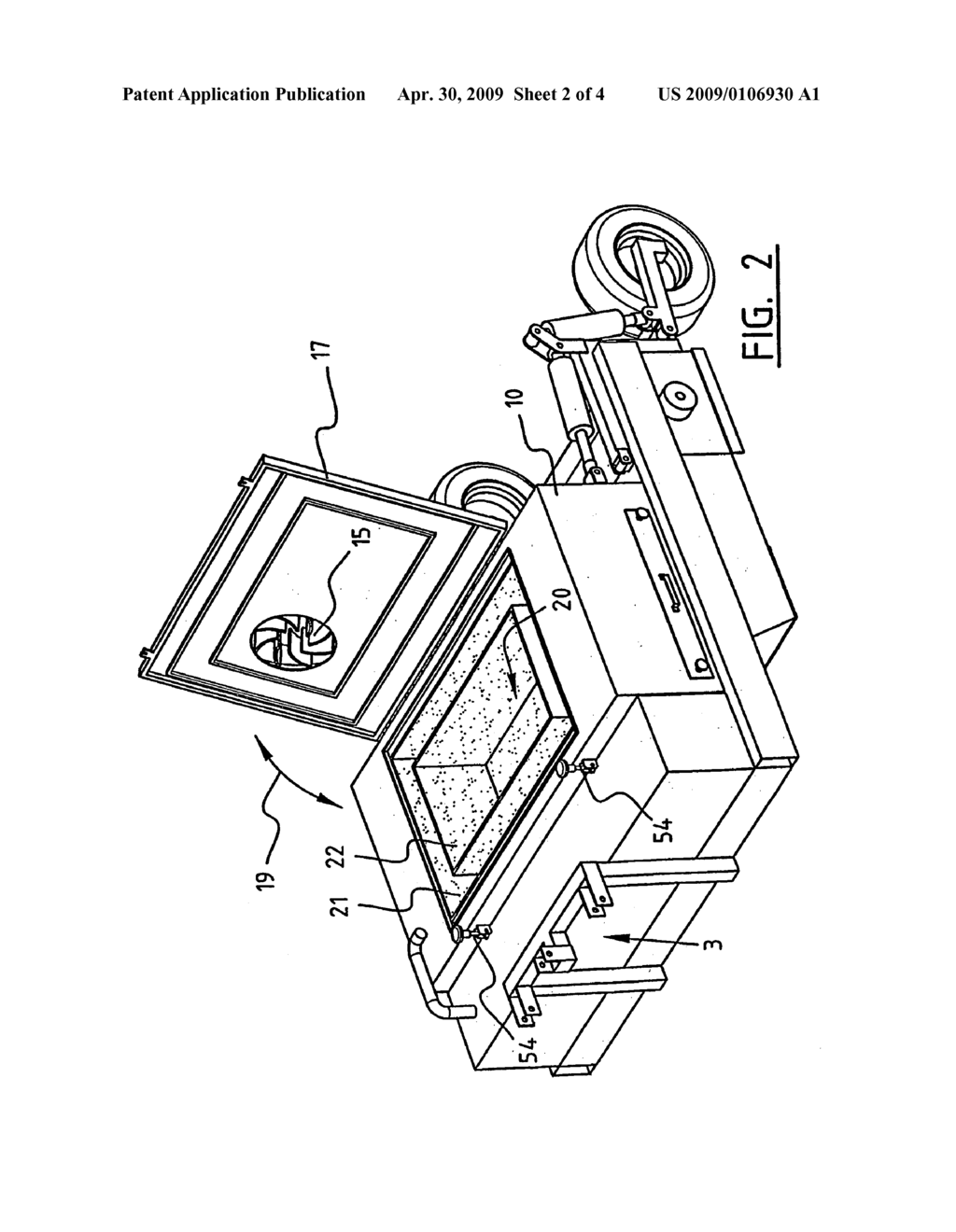 Cleaning apparatus, such as for synthetic grass - diagram, schematic, and image 03