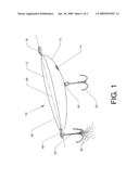 Flat top fishing lure diagram and image