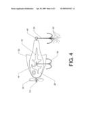 Flat top fishing lure diagram and image