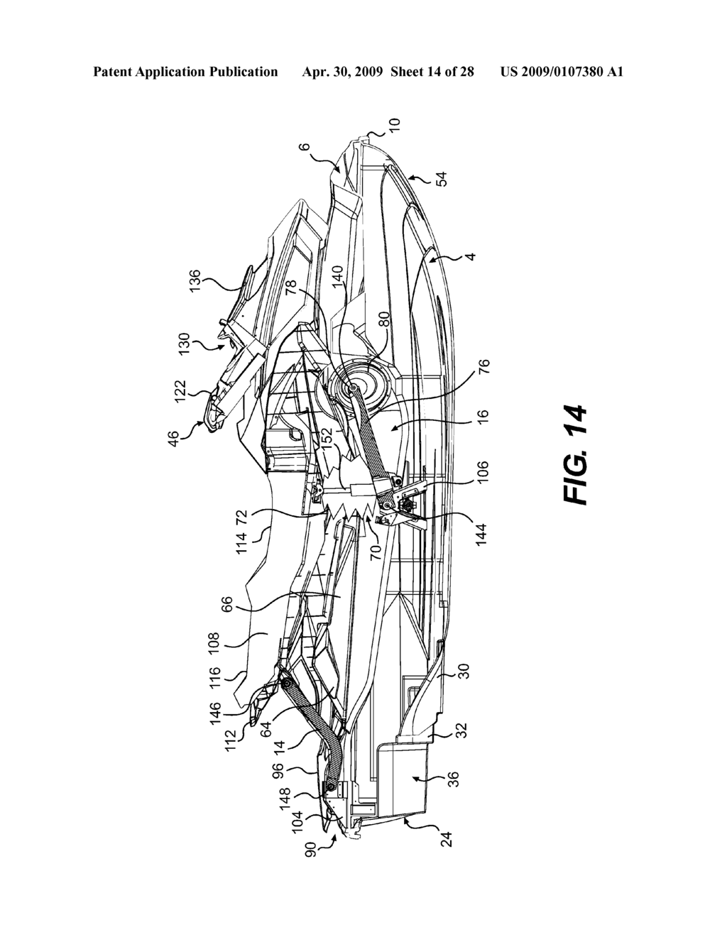 PERSONAL WATERCRAFT HAVING AN ADJUSTABLE SUSPENSION - diagram, schematic, and image 15