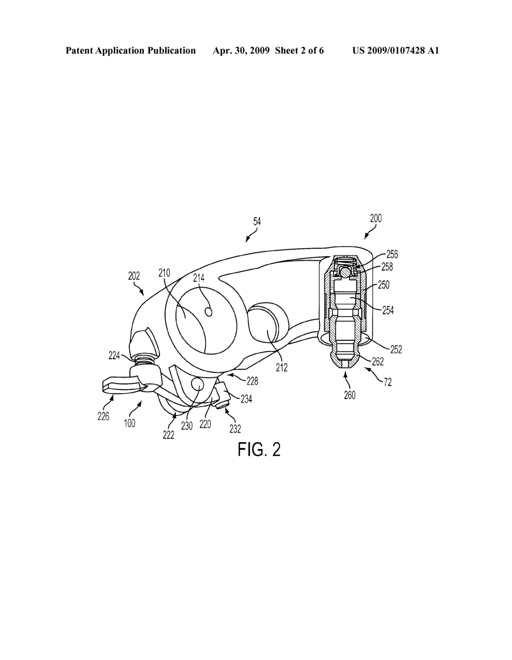 Variable Displacement Engine Having Selectively Engageable Rocker Arm With Positioning Device - diagram, schematic, and image 03