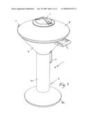 Barbecue cooking apparatus with ash bin and chimney device diagram and image