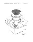 Barbecue cooking apparatus with ash bin and chimney device diagram and image