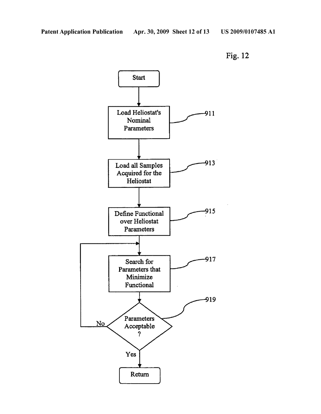 CALIBRATION AND TRACKING CONTROL OF HELIOSTATS IN A CENTRAL TOWER RECEIVER SOLAR POWER PLANT - diagram, schematic, and image 13