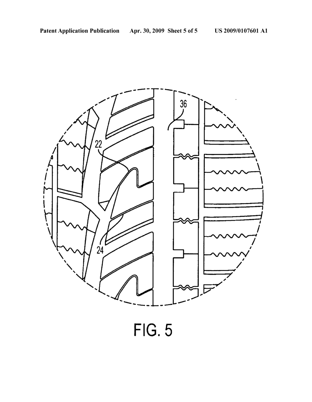 Tire tread having three different sipe types - diagram, schematic, and image 06