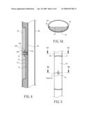 Retractable single luggage handle with arrangement for holding an auxiliary piece of luggage on top of a main piece of luggage by turning into a cross support diagram and image