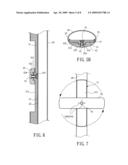 Retractable single luggage handle with arrangement for holding an auxiliary piece of luggage on top of a main piece of luggage by turning into a cross support diagram and image