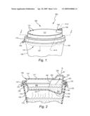 Beverage container lid having liquid cooling effect diagram and image
