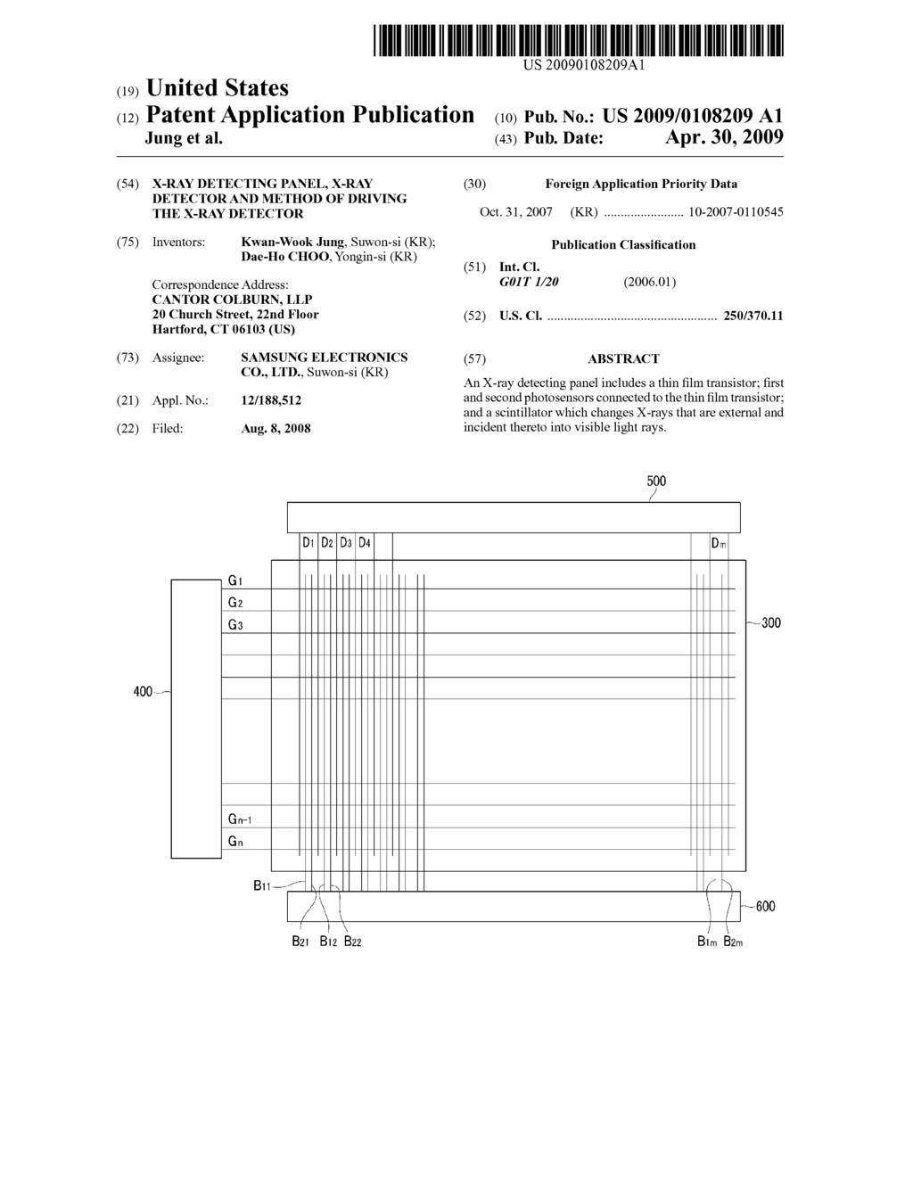 X-RAY DETECTING PANEL, X-RAY DETECTOR AND METHOD OF DRIVING THE X-RAY DETECTOR - diagram, schematic, and image 01