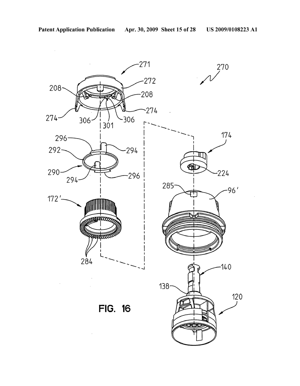 Temperature rotational limit stop for a mixing valve - diagram, schematic, and image 16