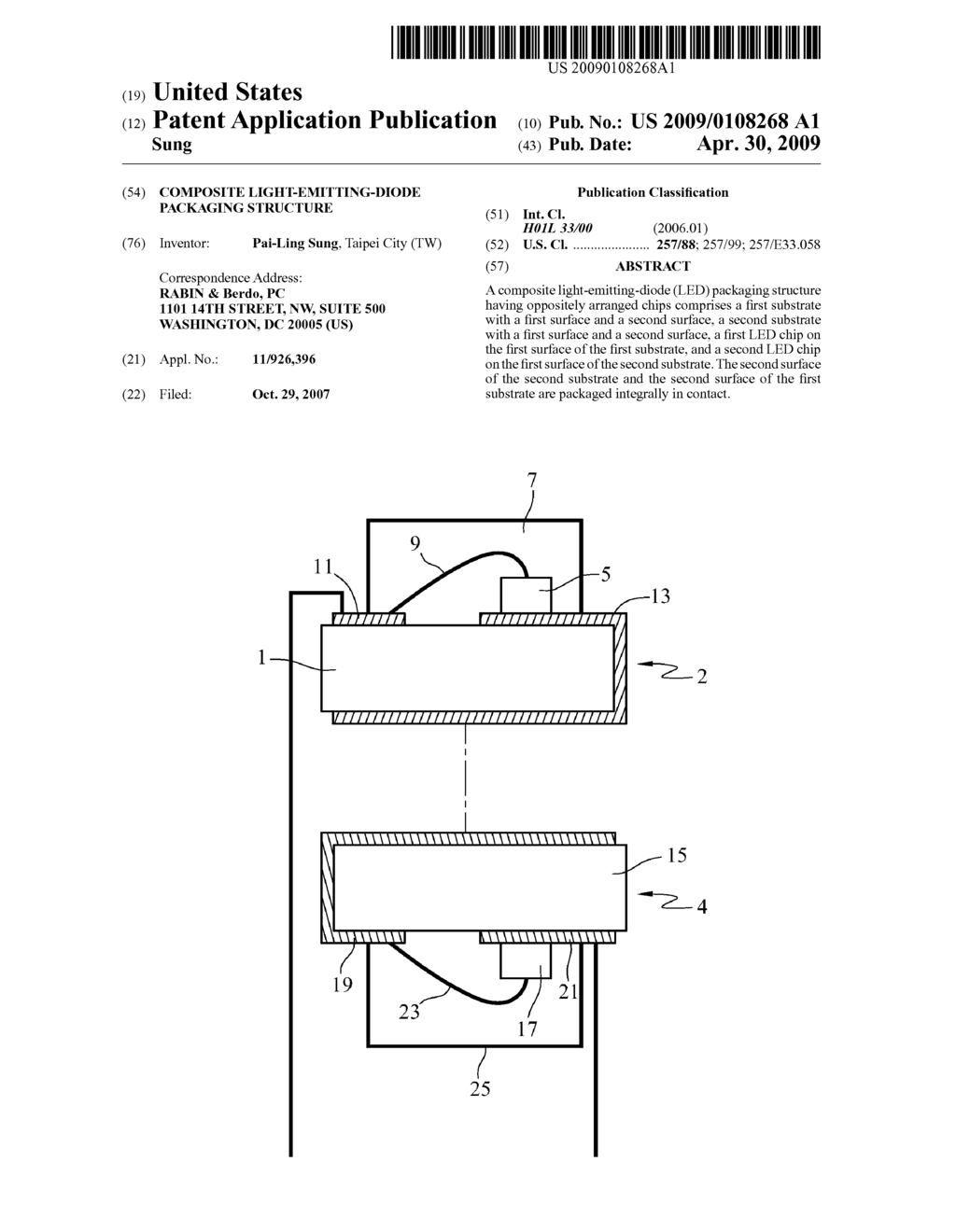 COMPOSITE LIGHT-EMITTING-DIODE PACKAGING STRUCTURE - diagram, schematic, and image 01