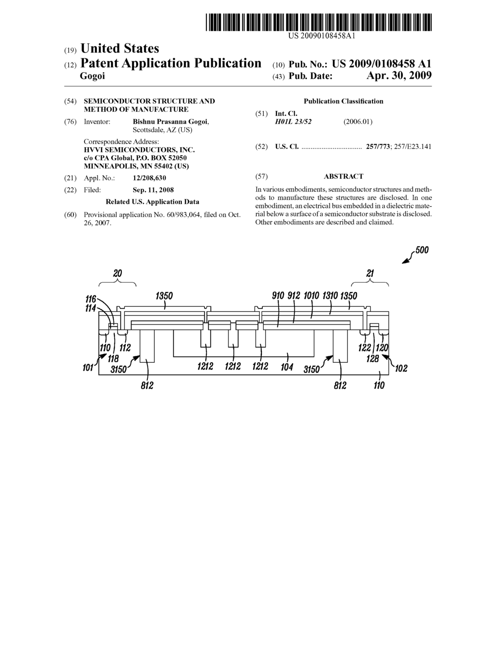 SEMICONDUCTOR STRUCTURE AND METHOD OF MANUFACTURE - diagram, schematic, and image 01