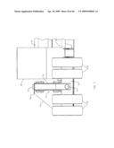 METHOD AND APPARATUS FOR TRANSITIONING A HEAVY EQUIPMENT HAULING REAR LOADING TRAILER BETWEEN TRANSPORT AND LOADING POSITIONS diagram and image