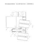 METHOD AND APPARATUS FOR TRANSITIONING A HEAVY EQUIPMENT HAULING REAR LOADING TRAILER BETWEEN TRANSPORT AND LOADING POSITIONS diagram and image