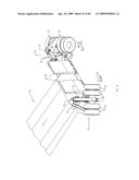 METHOD AND APPARATUS FOR TRANSITIONING A HEAVY EQUIPMENT HAULING REAR LOADING TRAILER BETWEEN TRANSPORT AND LOADING POSITIONS diagram and image