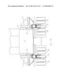 METHOD AND APPARATUS FOR TRANSITIONING A HEAVY EQUIPMENT HAULING REAR LOADING TRAILER BETWEEN TRANSPORT AND LOADING POSITIONS diagram and image