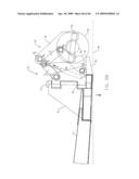 METHOD AND APPARATUS FOR TRANSITIONING A HEAVY EQUIPMENT HAULING REAR LOADING TRAILER BETWEEN TRANSPORT AND LOADING POSITIONS diagram and image