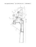 METHOD AND APPARATUS FOR TRANSITIONING A HEAVY EQUIPMENT HAULING REAR LOADING TRAILER BETWEEN TRANSPORT AND LOADING POSITIONS diagram and image