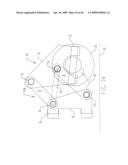 METHOD AND APPARATUS FOR TRANSITIONING A HEAVY EQUIPMENT HAULING REAR LOADING TRAILER BETWEEN TRANSPORT AND LOADING POSITIONS diagram and image