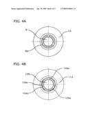 HYDRODYNAMIC BEARING DEVICE, MOTOR AND INFORMATION RECORDING AND REPRODUCING APPARATUS IN WHICH SAME IS USED, AND METHOD FOR MANUFACTURING SHAFT USED IN HYDRODYNAMIC BEARING DEVICE diagram and image